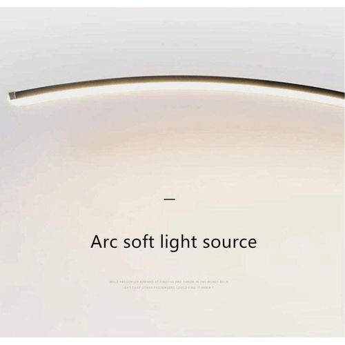 LED Arc Floor Lamp Black, Modern Metal Floor Light with 3 Color Temperatures Black