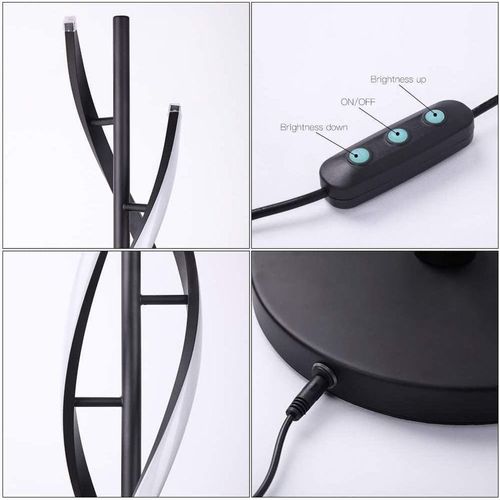 Twisted Arc Lamp-Black 135cm