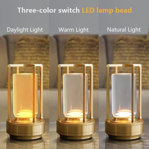 HOCC Portable Metal Desk Lamp (Gold)