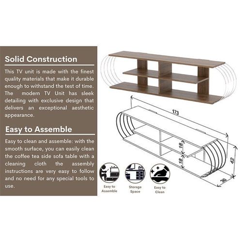 Case TV Unit Walnut Chrome