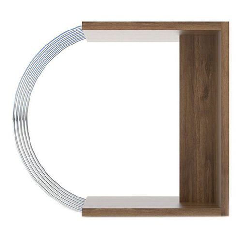 Case End table Walnut Chrome
