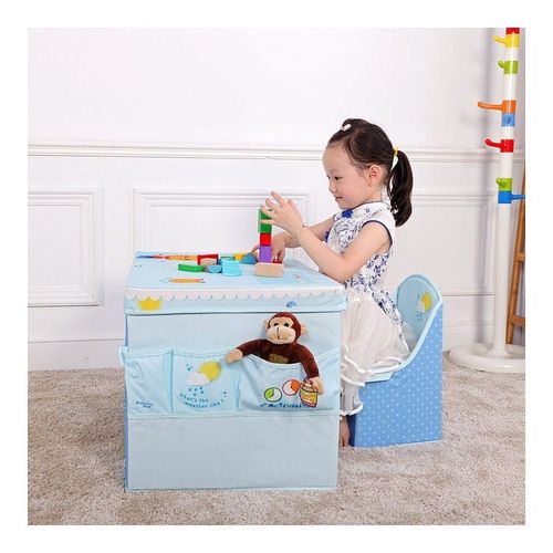 Storage Table And Chair Set For Kids BLue 73x46x45cm