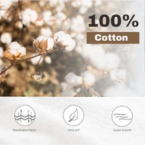 Fiesta Set Of 2 Premium Pillow 200TC Cotton Wood White 75x50cm