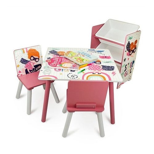 2-Piece Chair With Table Set Multicolour