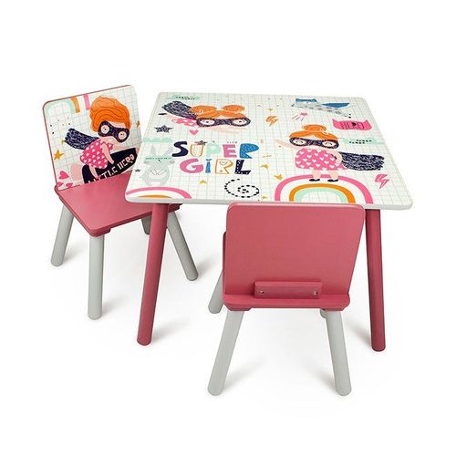 2-Piece Chair With Table Set Multicolour