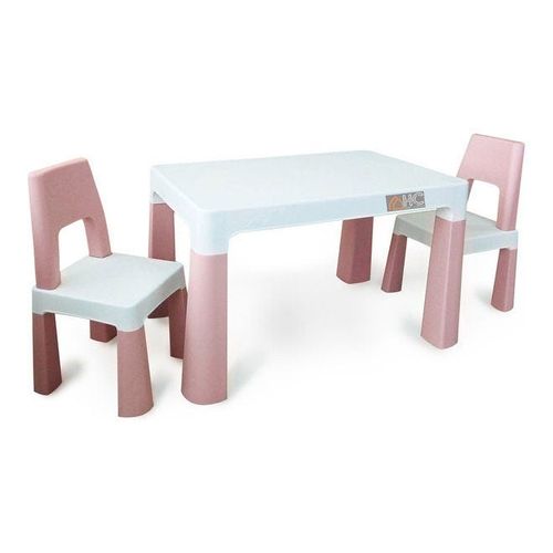 Multi Functional Early Learning Study Table Chair Set White/Pink