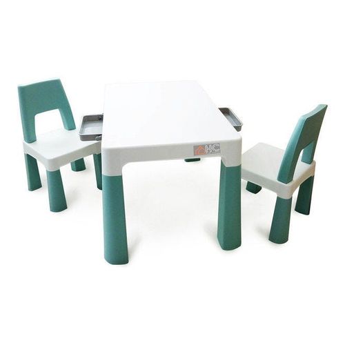 Multi Functional Early Learning Study Table Chair Set White/Teal