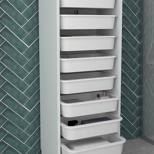 8 Compartment Multi-Purpose Cabinet White 45x116.5x30cm