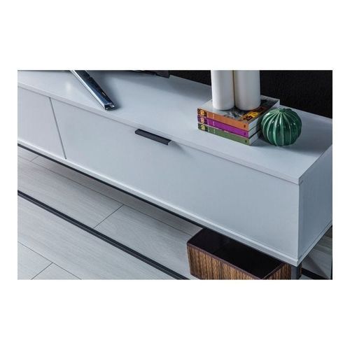 Zen Tv Unit White/Black 180x60x28cm
