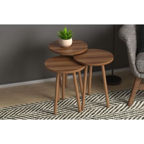 Elips Made In Turkey Modern Coffee Table Centre Table For Living Room, Easy Assembly Wood Legs