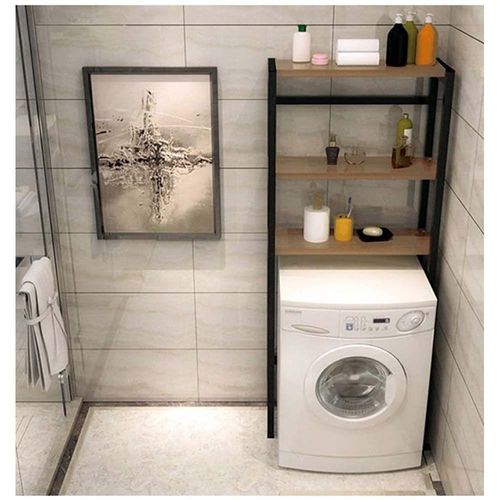 Gila Washing Machine Top Unit Metal 167cmX70cmX34cm Walnut and Blk