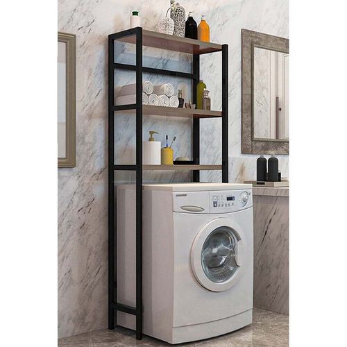 Gila Washing Machine Top Unit Metal 167cmX70cmX34cm Walnut and Blk