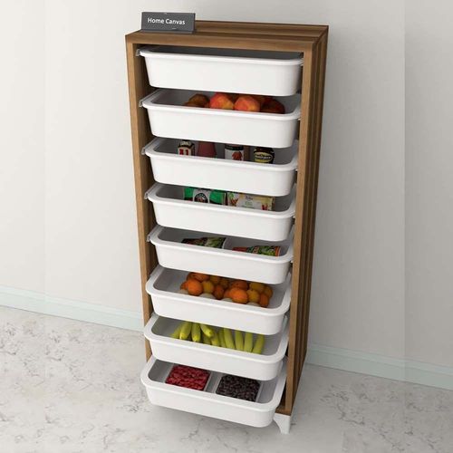Compo Multifunctional Cabinet (8 Baskets, Walnut)