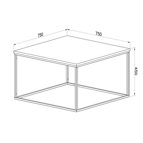 Zen Square Coffee table Center table for living room study room Walnut
