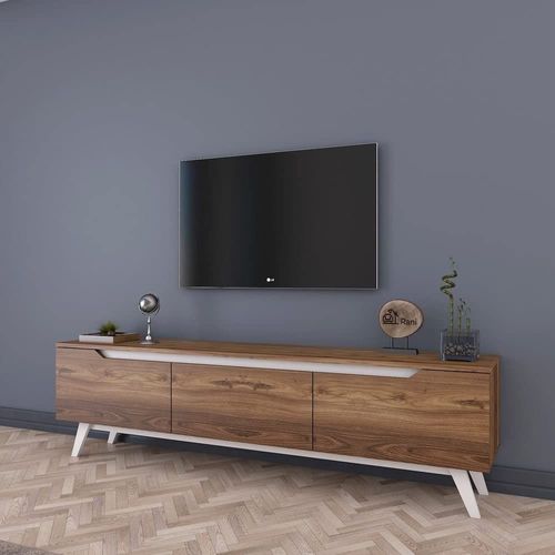 Tv Unit Modern Free Standing Tv Stand 180 cm - Walnut
