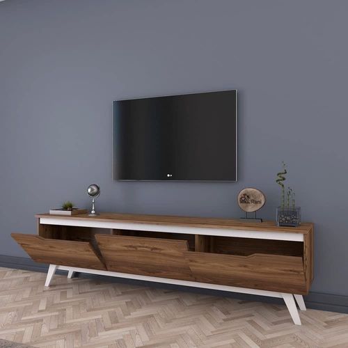 Tv Unit Modern Free Standing Tv Stand 180 cm - Walnut