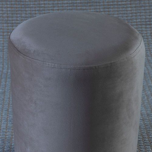 Home Canvas Ellie Pouffe Velvet Fabric 30cm Dia Gold