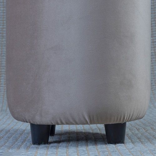 Home Canvas Ellie Pouffe Velvet Fabric 30cm Dia Gold