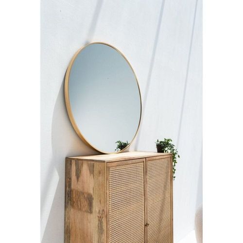 Gold Round Wall Mirror 