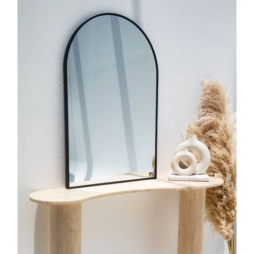 Black Arch Vanity & Hallway Wall Mirror 