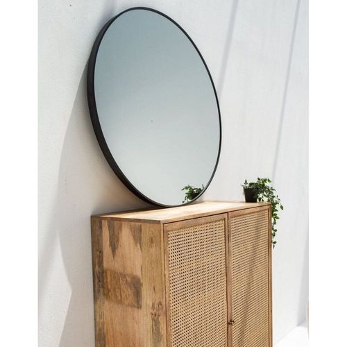 Black Round Wall Mirror 