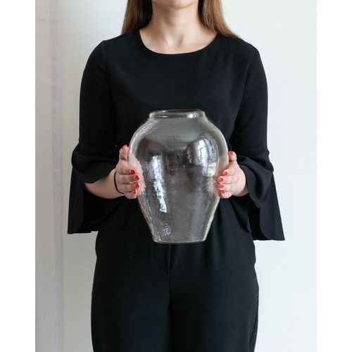 LUNA GLASS VASE - TAUPE