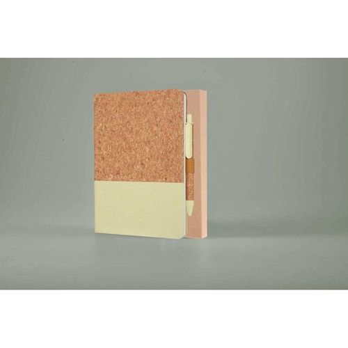 Eco-Neutral - Borsa A5 Cork Fabric Notebook & Pen Set - Green