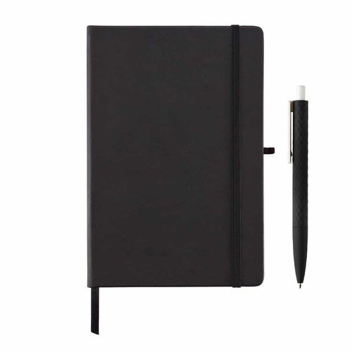 Pack of 5 - Giftology - Libellet A5 Notebook w/ Pen Set  - Black