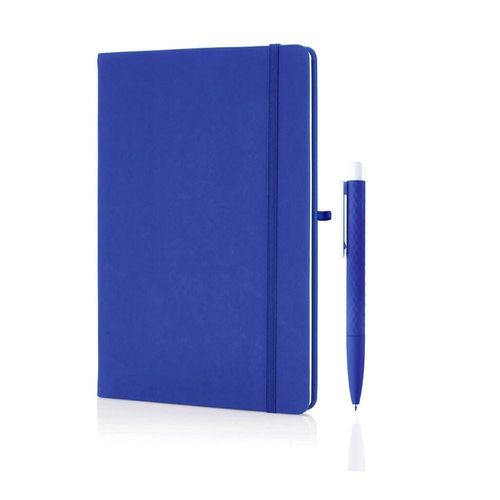 Pack of 5 - Giftology - Libellet A5 Notebook w/ Pen Set  - Royal Blue