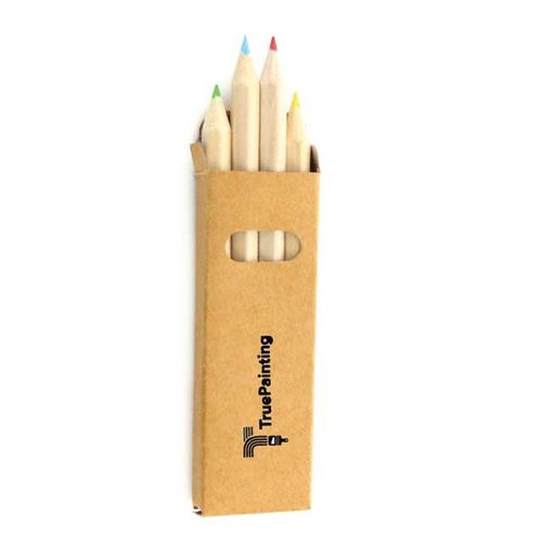 Pack of 4 - Giftology - Wooden Pencils W/ Hexagonal Body - 