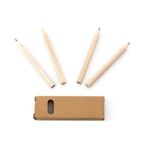 Pack of 4 - Giftology - Wooden Pencils W/ Hexagonal Body - 