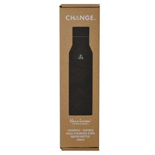 Hunfeld - Change Collection Ss Double Wall Water Bottle - Black