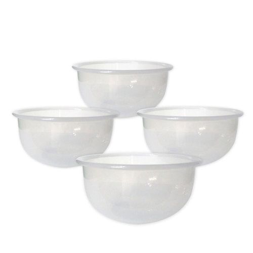 GAB Plastic, Salad Bowl, Set of 4, medium mixing bowl and serving bowl, Kitchen tool, Great for serving salad, fruits, popcorn, or chips, Sturdy and durable, Made from BPA-free Plastic