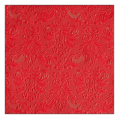 Ambiente Large Embossed Napkins, Red