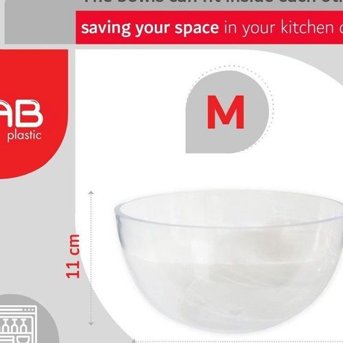 Gab Plastic Set of 2 bowls of different sizes Acrylic