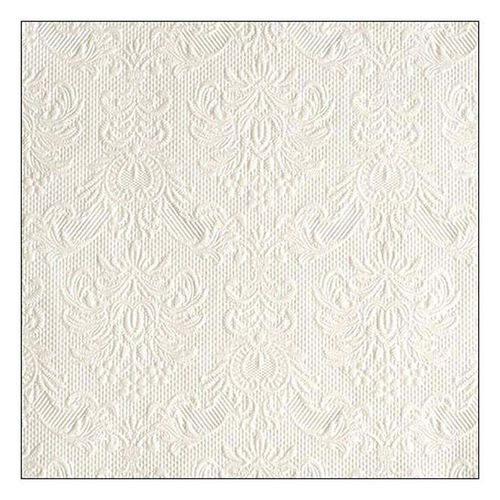 Ambiente Large Embossed Napkins, Pearl White