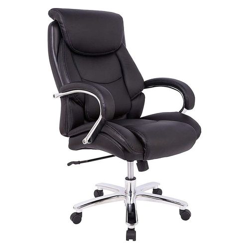 C900 High Back Chair - Thick Padding Quilted Ergonomic Office Chair With Adjustable Seat, Executive Swivel Chair Castors - Executive Chair (Black)