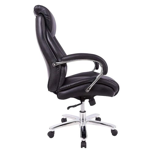 C900 High Back Chair - Thick Padding Quilted Ergonomic Office Chair With Adjustable Seat, Executive Swivel Chair Castors - Executive Chair (Black)