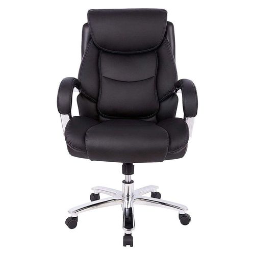 C900 High Back Chair - Thick Padding Quilted Ergonomic Office Chair With Adjustable Seat, Executive Swivel Chair Castors - Executive Chair (Black)