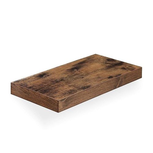 Floating Shelf, Wall Shelf for Photos, Decorations, in Living Room, Kitchen, Hallway, Bedroom, Bathroom, Rustic Brown LWS24BX