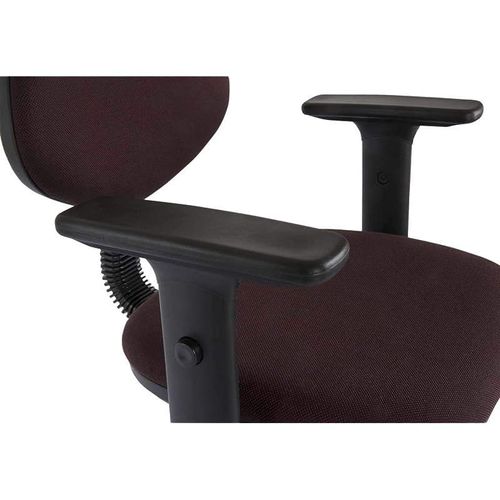Sandra 1210Adk Task Chair With Arms, Low Back Task Chair Draft Kit To Increase Height, Double Wheel Rolling Castors (Peat)