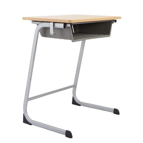 Melamine Galaxy 501lsc Metal Frame Desk - Studying Desk Reading - Writing Student Desk, Rectangle Shape - Beige