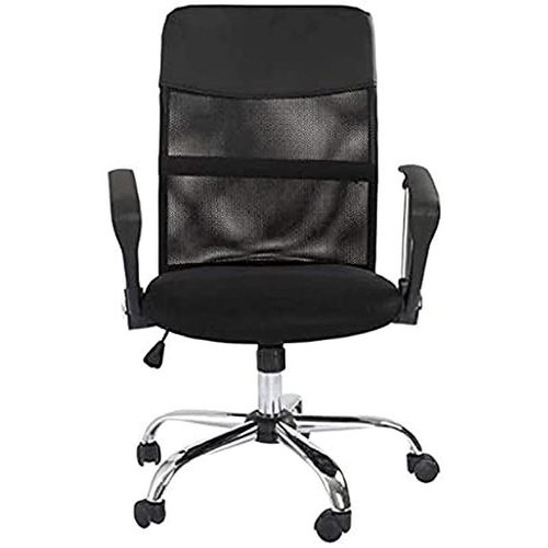 Executive Mesh Chair, Ergonomic Height Adjustable Swivel Desk Chair with Lumbar Support Backrest for Computer Workstation Home Office - (Without Draft Kit, Low Back Black)