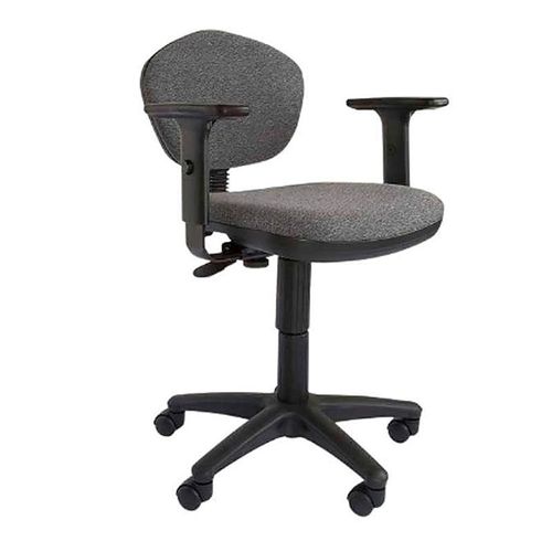 Sandra 1210A Task Chair Office Chair With Adjustable Seat and Arms Executive Task Chair Having Five Star Legs and Double Wheel Rolling Castors (Grey)