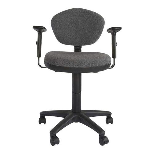 Sandra 1210A Task Chair Office Chair With Adjustable Seat and Arms Executive Task Chair Having Five Star Legs and Double Wheel Rolling Castors (Grey)