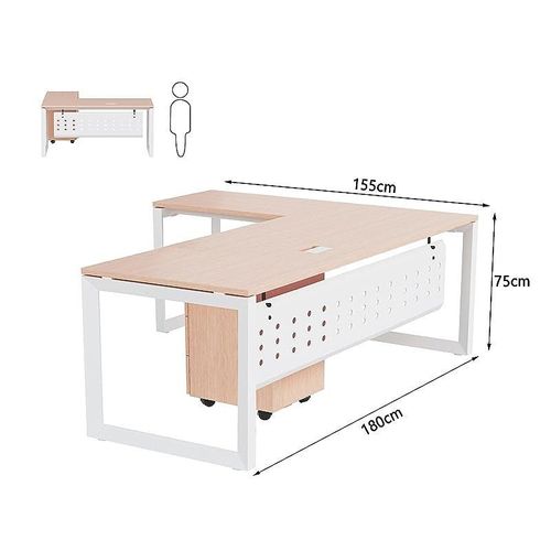 Vorm 136-18L Oak Modern Workstation Material-Melamine on MDF
