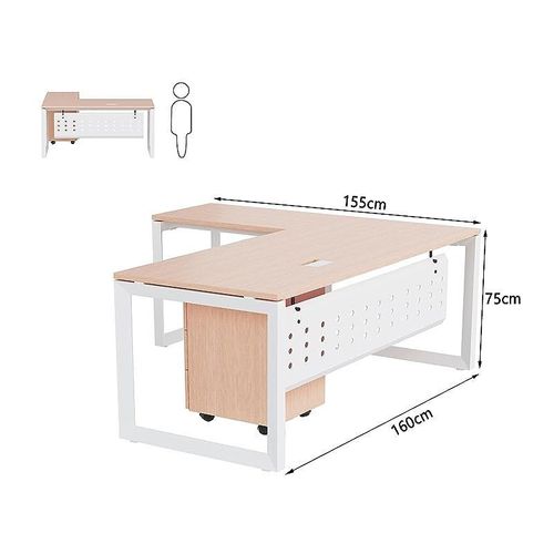 Vorm 136-16L Oak Modern Workstation Material-Melamine on MDF