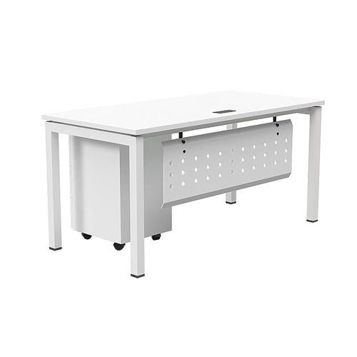 Figura 72-16 White Modern Workstation Material-Melamine on MDF