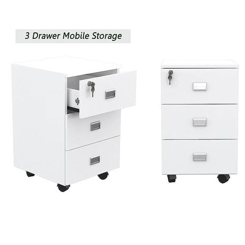 Figura 72-14 White Modern Workstation Material-Melamine on MDF