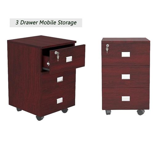 Figura Modern Workstation Material-Melamine on MDF (180cms, Apple Cherry)